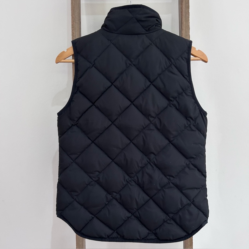 J Crew Quilted Zip Up Vest With Pockets Black Lightweight Women's  Size XXS - Picture 2 of 10